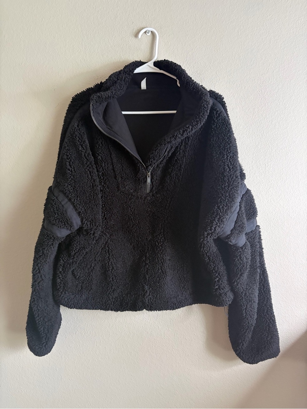 FP Movement by Free People Nantucket Fleece Half Zip Pullover black size medium